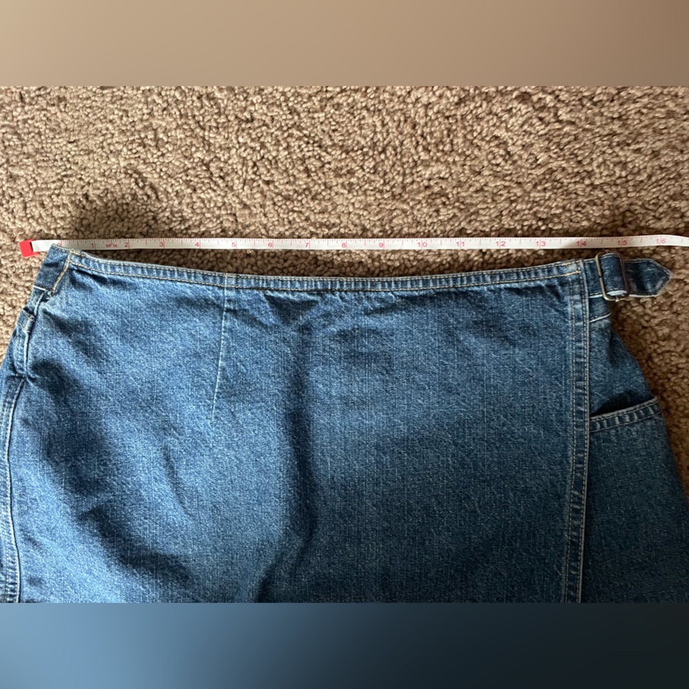 Vintage Denim Wrap Skort - Picture 5 of 7